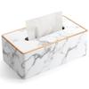 Tissue Box Holder Tissue Box Marble Texture Napkin Paper Drawer Box for Hotel Restaurant Decorative Napkin Holder view 3