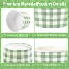 120 Pcs Gingham Paper Cups 12 oz Disposable Green Paper Dessert Snack Bowls Sage Green Gingham Ice Cream Cups Food Yogurt Cup Containers for Hot or Cold Food Soup CandiesBirthday Wedding Bride Shower view 2