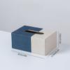 AEYSD-456 Tissue Box Holder Fabric Tissue Box Square Clashing Colour for Home Hotel Room Desktop Tissue Box Decorative Napkin Holder(White) view 2