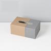 AEYSD-456 Tissue Box Holder Fabric Tissue Box Square Clashing Colour for Home Hotel Room Desktop Tissue Box Decorative Napkin Holder(White) view 4