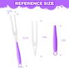 5PCS Duster Refills Folding Handles Set Compatible with Swiffer Dusters,Disposable Static Dust Removal Brush Handle for Dusting Electronics,Furniture,Blinds,Ceiling Fans (5, Purple) view 2