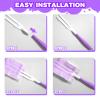 5PCS Duster Refills Folding Handles Set Compatible with Swiffer Dusters,Disposable Static Dust Removal Brush Handle for Dusting Electronics,Furniture,Blinds,Ceiling Fans (5, Purple) view 3