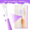 5PCS Duster Refills Folding Handles Set Compatible with Swiffer Dusters,Disposable Static Dust Removal Brush Handle for Dusting Electronics,Furniture,Blinds,Ceiling Fans (5, Purple) view 4