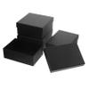 SOESFOUFU 4Pcs Black Wrapping Box Set Hard Cardboard Rectangular Square Boxes for Weddings Parties and Holidays (15x15x7CM 17x12x6CM) view 1