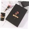SOESFOUFU 4Pcs Black Wrapping Box Set Hard Cardboard Rectangular Square Boxes for Weddings Parties and Holidays (15x15x7CM 17x12x6CM) view 2