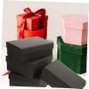 SOESFOUFU 4Pcs Black Wrapping Box Set Hard Cardboard Rectangular Square Boxes for Weddings Parties and Holidays (15x15x7CM 17x12x6CM) view 4