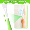 3PCS Duster Refills Folding Handles Set Compatible with Swiffer Dusters,Disposable Static Dust Removal Brush Handle for Dusting Electronics,Furniture,Blinds,Ceiling Fans (3, Green) view 4