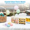 100 Pcs Clear Pvc Treat Boxes, 4X4X1.2In Transparent Favor Boxes For Gifts, Chocolate, Jewelry, Accessories view 4