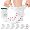 Bulinlulu Diabetic Hospital Socks with Grips for Men Women, 6 Pairs Non Binding Diabetic Ankle Slipper Socks Size 9-11(Pattern-Large) view 1