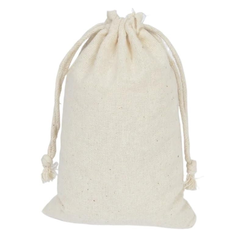 TYLPFH 50 Pcs/Lot Cotton Drawstring Storage Bags Wedding Gift DIY Plain Pouch Reusable Home Organize Dustbag 8x10 10x12 10x15(10x12cm(50pcs))