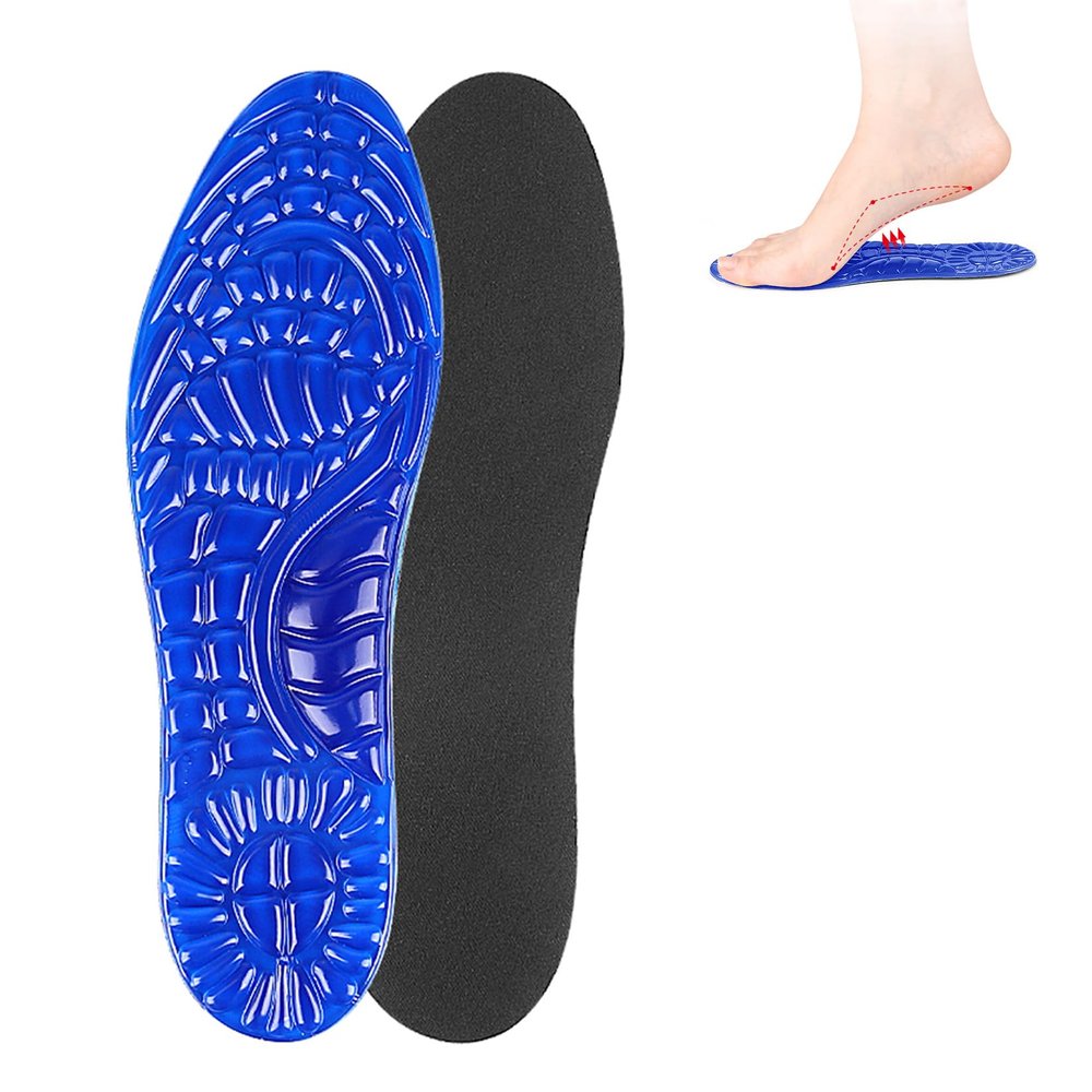 Massage Gel Insole for Men Women,Plantar Fasciitis Foot Pain Relief Arch Support Inserts Inner Sole