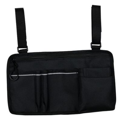 WRITWAA Wheelchair Side Hanging Bag Multi-use Storage Pouch for Wheelchair Stroller -wear Design Reflective Strip Easy to Install for Sundries Organization