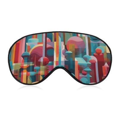 A Colorful Painting Sleep Eye Mask Shading Light Sleep Mask with Adjustable Buckle Strap Sleep Masks Comfortable Super Soft for Travel Nap Meditation