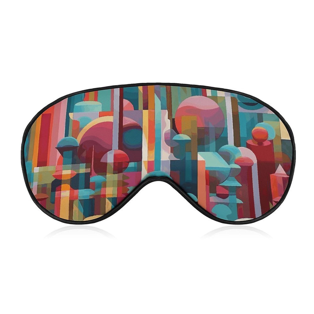 A Colorful Painting Sleep Eye Mask Shading Light Sleep Mask with Adjustable Buckle Strap Sleep Masks Comfortable Super Soft for Travel Nap Meditation