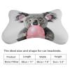 BoomDragon 2Pcs Memory Foam Car Neck Pillow for Travel Car Seat & Home, Bubble Gum Cute Funny Koala Luxury Neck Support Headrest Pillow Travel Neck Pillow with Elastic Strap view 2