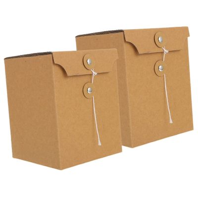 GALPADA 2pcs Elegant Handmade Kraft Paper Packing Boxes for Soap Glass Cup Small Soap Packaging