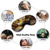 Yellow Snake Sleep Eye Mask Shading Light Sleep Mask with Adjustable Buckle Strap Sleep Masks Comfortable Super Soft for Travel Nap Meditation view 4