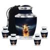 KARYLIZ Guitar Memorial Cremation Urns for Human Ashes Adult Male, Small Funeral Urns for Female, Tiny Ashes Holder for Women & Men, Burial Cremation Music Urn (Combo of 5, 10" & 3") view 1