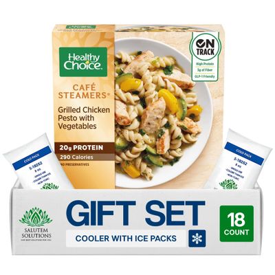 Salutem Vita Grilled Chicken Pesto with Vegetables Frozen Meal, Gift Set 0,6 lbs Pack of 18