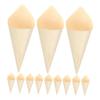 Ciieeo 50pcs Food Cones Miniature Waffle Cones for Ice Cream Charcuterie and Appetizers Rustic Serving Cups for Events and Gatherings view 1