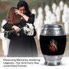 Blackk Guitar Fire Large Funeral Urns for Ashes Adult Male - Small Memorial Urn for Ashes Adult Women - Funeral Ashes 1 Large 1 Keepsake view 3