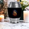 Blackk Guitar Fire Large Funeral Urns for Ashes Adult Male - Small Memorial Urn for Ashes Adult Women - Funeral Ashes 1 Large 1 Keepsake view 4
