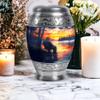 Fishing Adult Cremation Funeral Urn for Human Ashes, Keepsake Memorial Gift, Mini Urns for Ash Container, Combo, Grey (10 Inch & 3 Inch Mini Set of 3) view 4