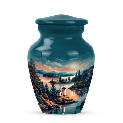 YATHABHISA Keepsake Urns for Ashes, Urns for Human Ashes, Cremation Urns for Human Ashes, Memorial Gift, Green, 3 Inch