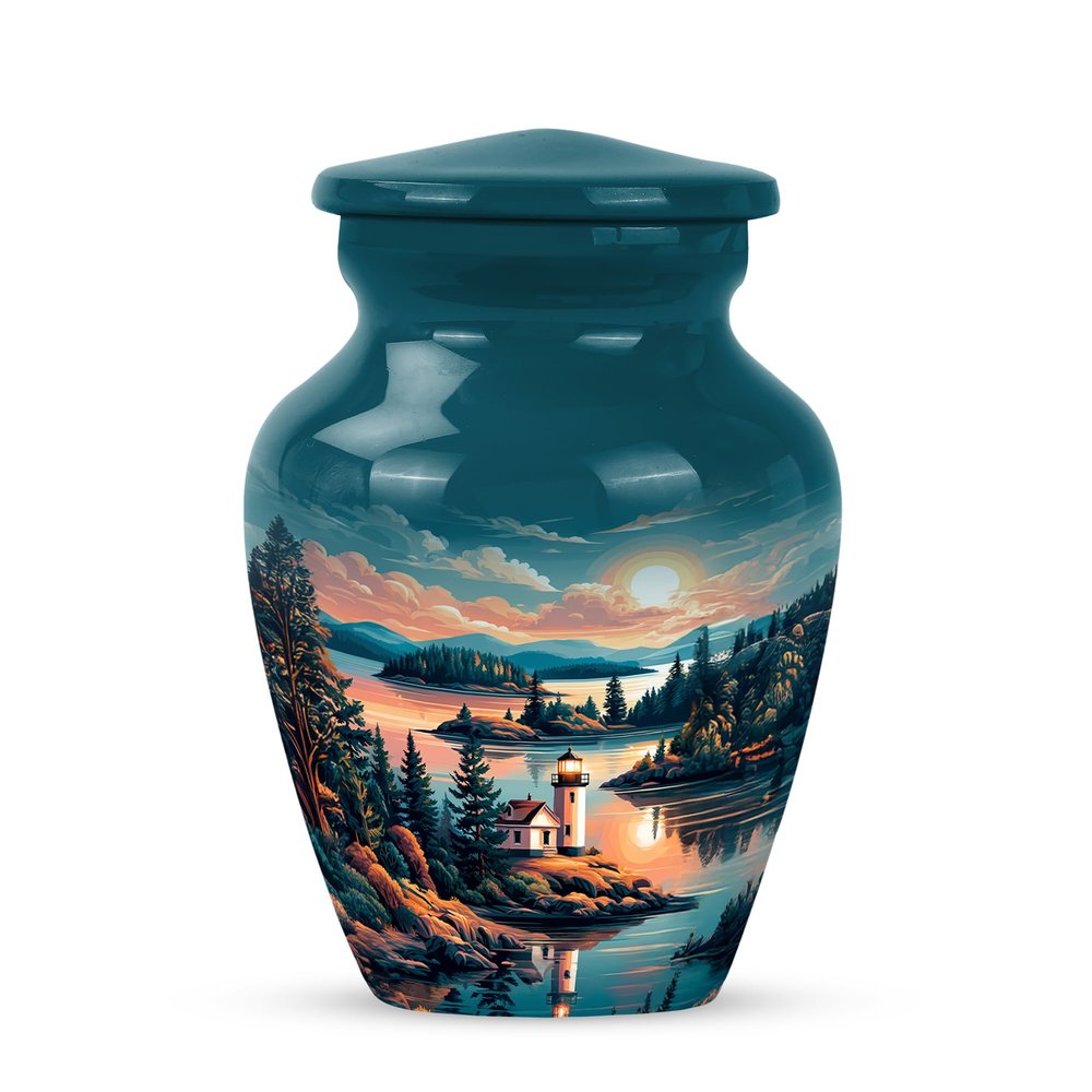 YATHABHISA Keepsake Urns for Ashes, Urns for Human Ashes, Cremation Urns for Human Ashes, Memorial Gift, Green, 3 Inch
