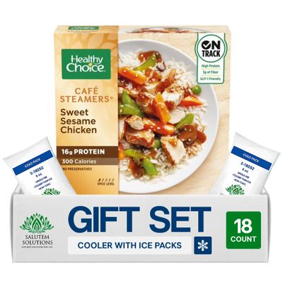 Salutem Vita Simply Steamers Beef Chimichurri Bowl Frozen Meal, Gift Set 0,6 lbs Pack of 18