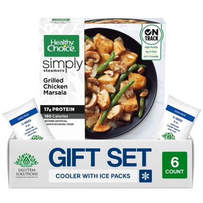 Salutem Vita Grilled Basil Chicken Frozen Meal with Vegetables, Gift Set 0,6 lbs Pack of 6
