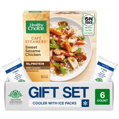 Salutem Vita Simply Steamers Beef Chimichurri Bowl Frozen Meal, Gift Set 0,6 lbs Pack of 6