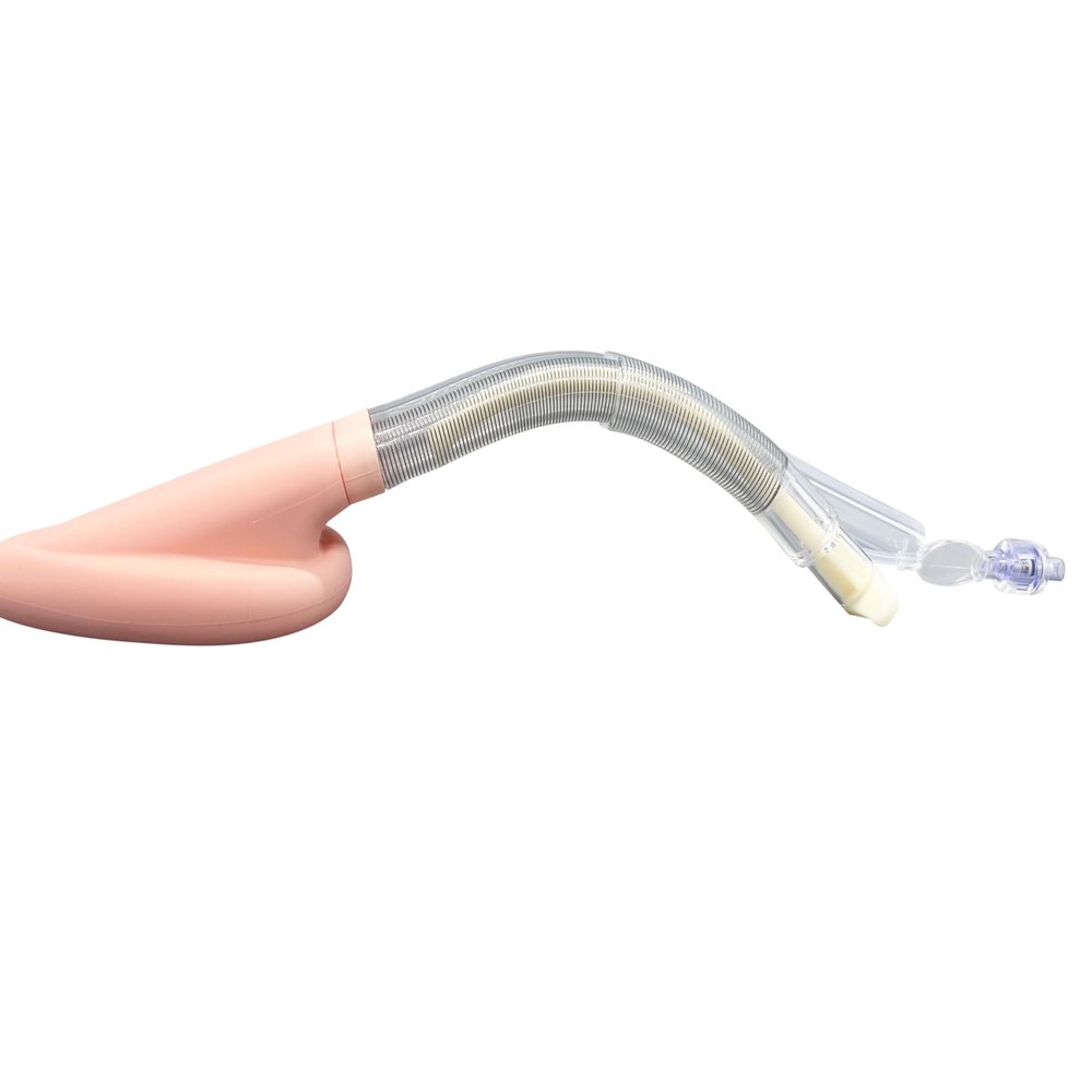 Disposable Double Lumen Laryngeal Mask, Reinforced Silicone LMA, Pack of 1 (Size 4)