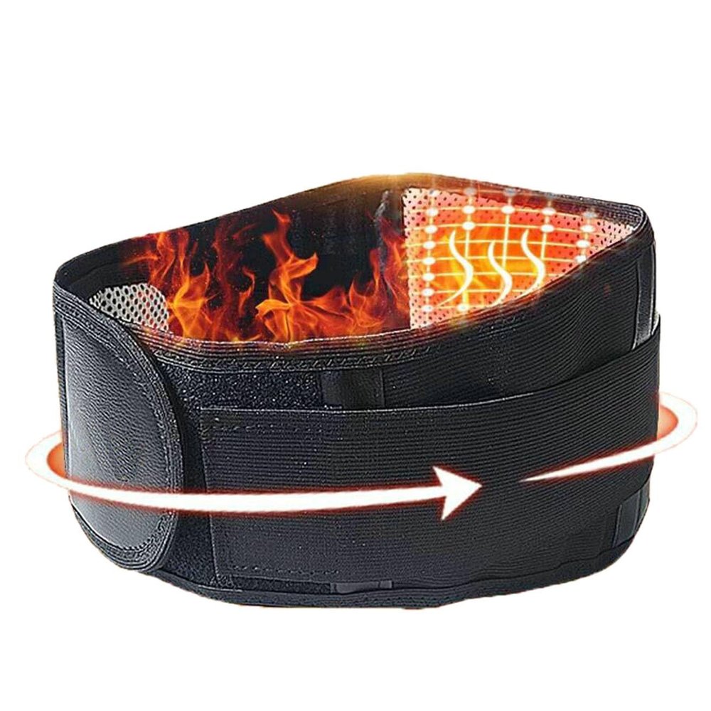 Self Heating Back Brace for Men Women Double Compression Elastic Band Pain Relief Lumbar Brace Back Support Belt Magnetic Therapy Waist Support Belt