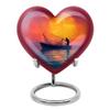 YATHABHISA Keepsake Heart Urns for Ashes, Urn for Human Ash, Fisherman Funeral Cremation Urns for Human Ashes, Memorial Gift, Purple, 3 Inch view 1
