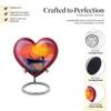 YATHABHISA Keepsake Heart Urns for Ashes, Urn for Human Ash, Fisherman Funeral Cremation Urns for Human Ashes, Memorial Gift, Purple, 3 Inch view 3