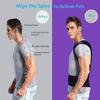Corrector Breathable Back Support Shoulder Men Women Lumbar Brace Corset Back Belt for Relief Teenager Hunchback,Poor, Kyphosis Back view 4