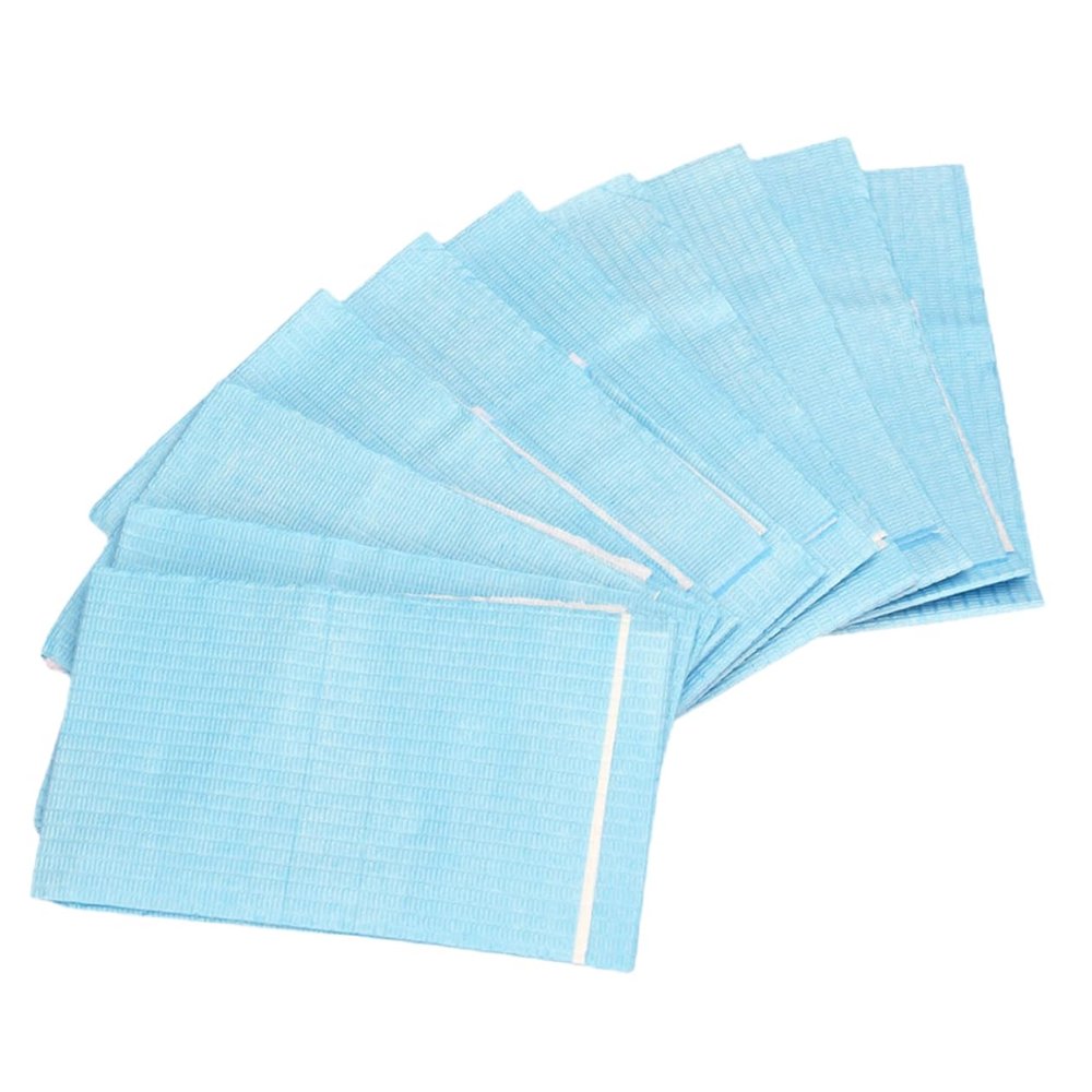 LAPYAPPE Disposable Adult Dining Bibs 10 Pack Paper Clothes Protectors