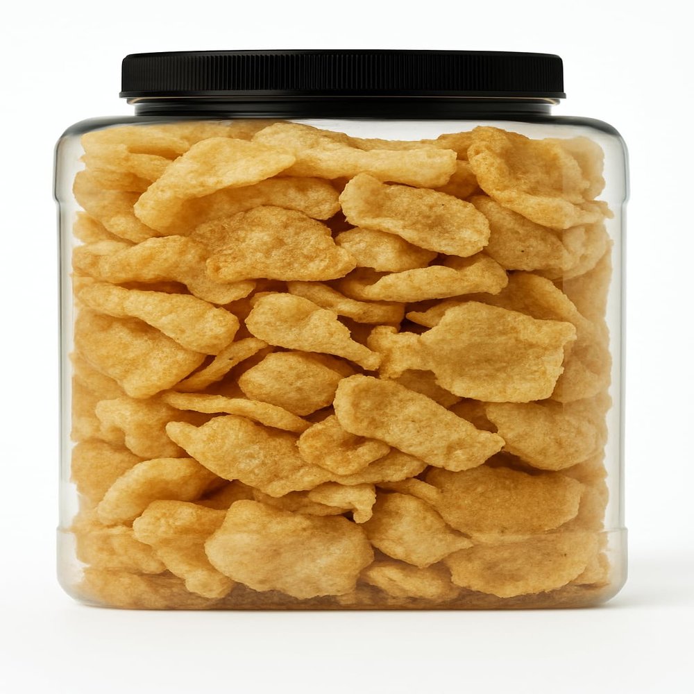 Original Smoked Fried Pork Rinds, 16oz Resealable Tub Premium Chicharrones Zero Carbs High Protein Crunchy Crackling Snacks Keto Paleo Friendly Party Food Guacamole Gourmet Snack Savory Treat