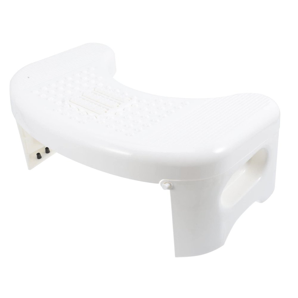 PartyKindom Toilet Foot Stool Adjustable Bathroom Step Stool for Adults Non-Slip Plastic Footstool Suitable for Squatting and Comfort for Home Use