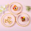 AimFun Pink Disposable Dessert Party Plates 7inch Gold Foil Scalloped Paper Plate for Valentines Day Bridal Baby Shower Wedding Tea Party Supplies view 3