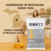Downeys Potato Chips, No Salt Kettle-Cooked Potato Chips, Handcrafted Snack, Small-Batch, Light and Crispy, Gluten-Free, Made in Michigan (8oz, 3-Pack) view 3