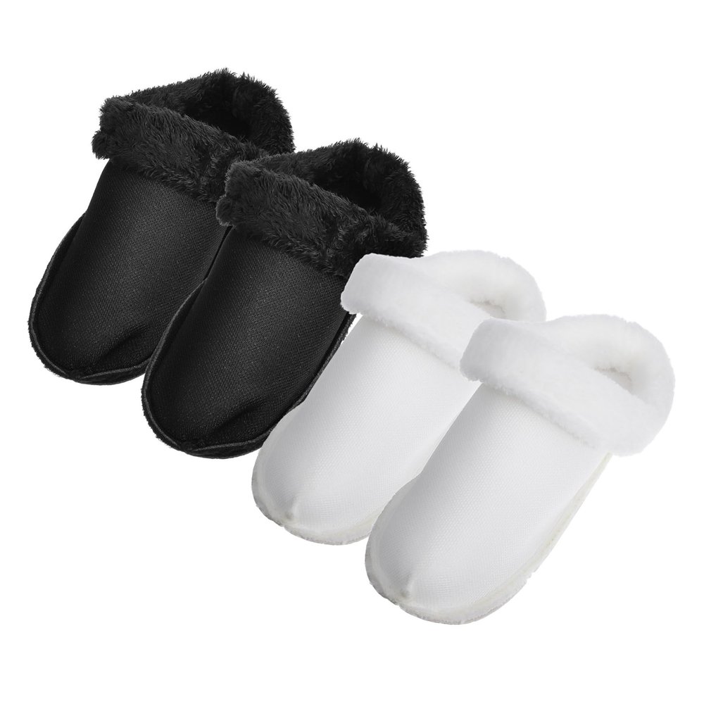 COLLBATH 2pairs Snug Velvet Shoe Covers Fuzzy Inserts for Women Winter Boot Liners