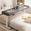 Mobile Electric Adjustable Height Bed Desk with Drawer, Home overbed Table with Wheels, Hospital Rolling Bed Table, Over The Bed Working Table for Laptop, Bedroom overbed view 1