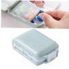 HOODANCOS 1Pc Blue Portable Three Pill Organizer Case Travel Friendly Medicine Storage Container Durable and Easy to Use for Daily Medication Management view 3