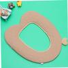 Holibanna Elegant Simple Design Toilet Seat Cover Warm Washable Seat Pads for Bathroom Soft Comfortable view 4