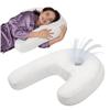 Nockovi J-Shaped Ear Piercing Pillow, 4" Hole, Ergonomic, White Velvet view 1