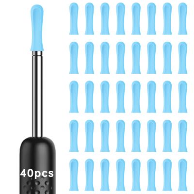 Replacement Tips Compatible with Suear,40PCS Blue Replacement Tips Only Compatible with Suear for Wet and Dry Ear Wax Cleaning