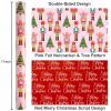 Yarcony Pink Nutcracker Wrapping Paper, Christmas Wrapping Paper, Metallic Foil Vintage Style Christmas Tree, Nutcracker Gift Wrap for Present Packaging, Holiday (Mini Roll, 17 Inch X 33 Feet) view 3