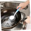 Efficient Dishwasher Brush Steel Ball Pot Dish Scrubber Dishwashing Tool Long Handle Comfortable Grip Style view 3